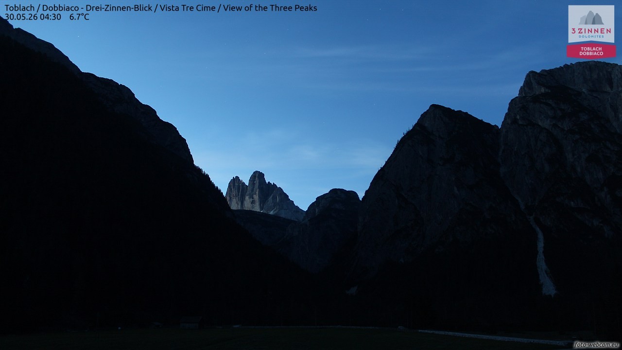 Archiv Foto Webcam Toblach (Drei Zinnen)