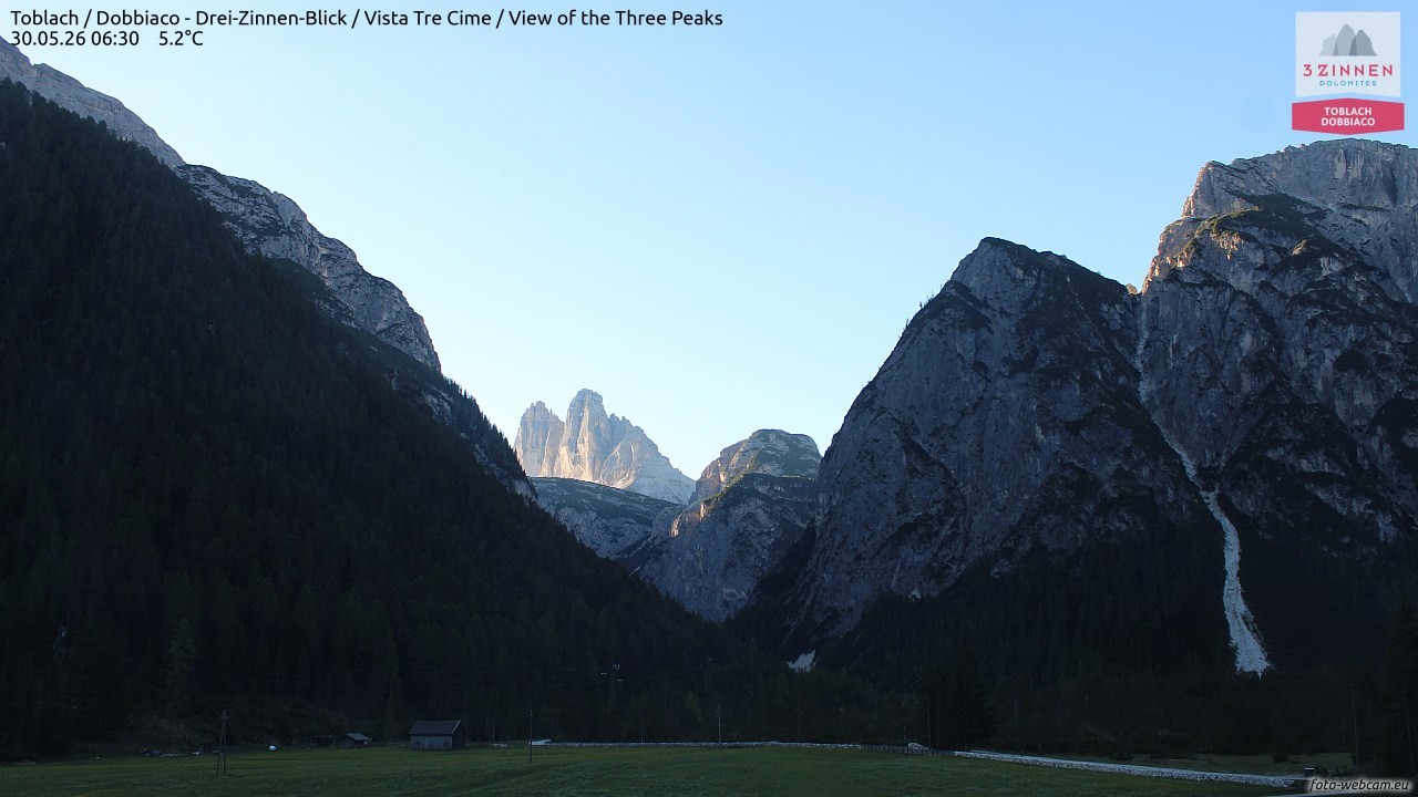 Archiv Foto Webcam Toblach (Drei Zinnen)