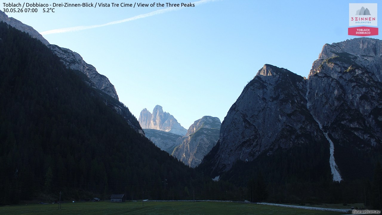 Archiv Foto Webcam Toblach (Drei Zinnen)