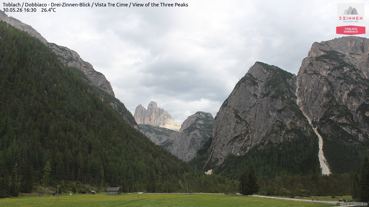 Archiv Foto Webcam Toblach (Drei Zinnen)