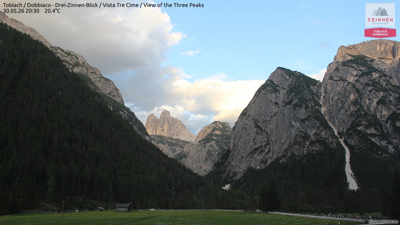 Archiv Foto Webcam Toblach (Drei Zinnen)