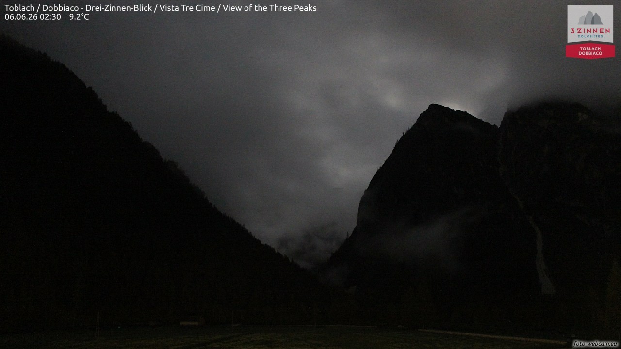 Archiv Foto Webcam Toblach (Drei Zinnen)