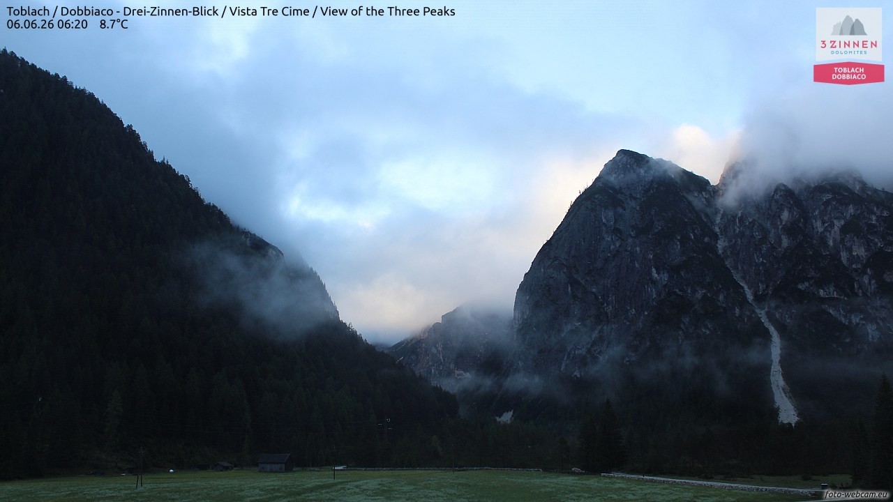 Archiv Foto Webcam Toblach (Drei Zinnen)