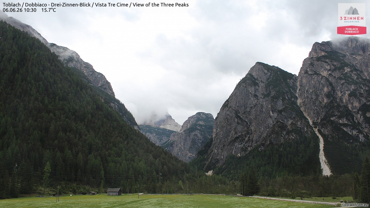 Archiv Foto Webcam Toblach (Drei Zinnen)