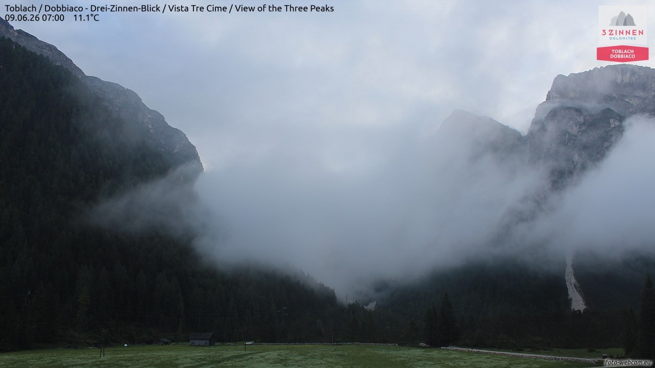 Archiv Foto Webcam Toblach (Drei Zinnen)