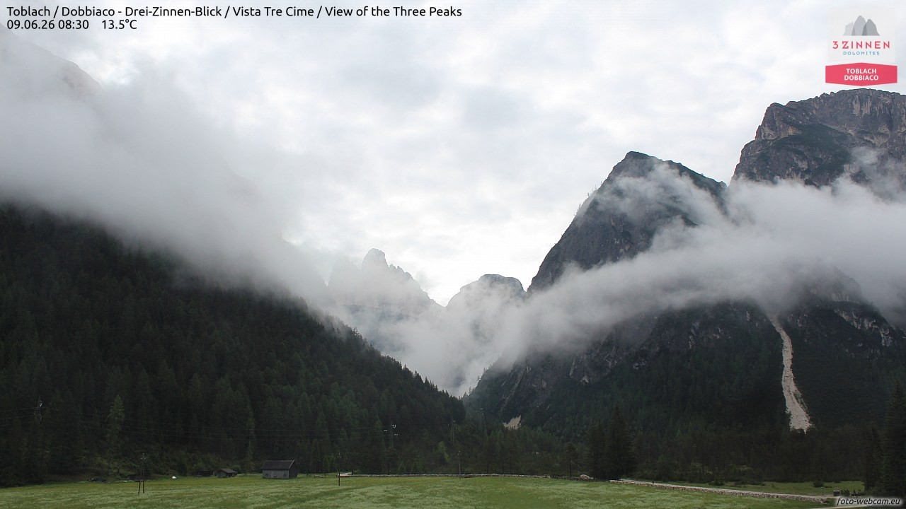 Archiv Foto Webcam Toblach (Drei Zinnen)