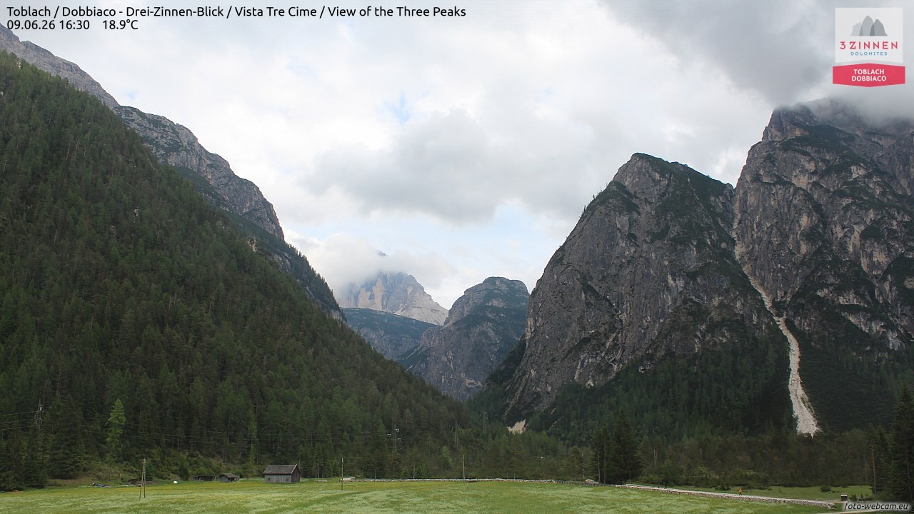 Archiv Foto Webcam Toblach (Drei Zinnen)