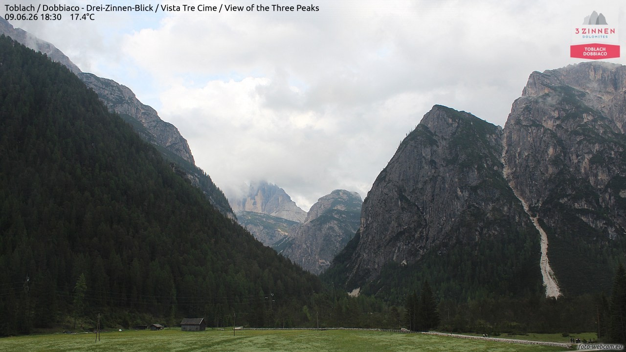 Archiv Foto Webcam Toblach (Drei Zinnen)
