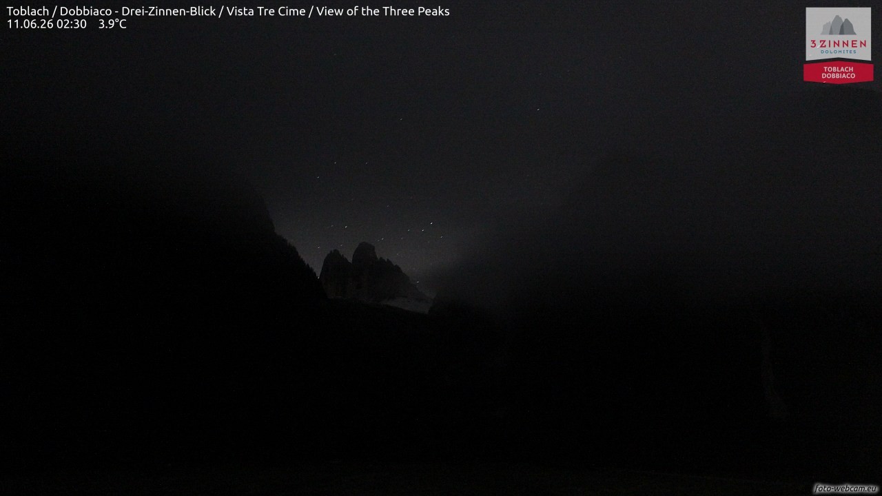 Archiv Foto Webcam Toblach (Drei Zinnen)
