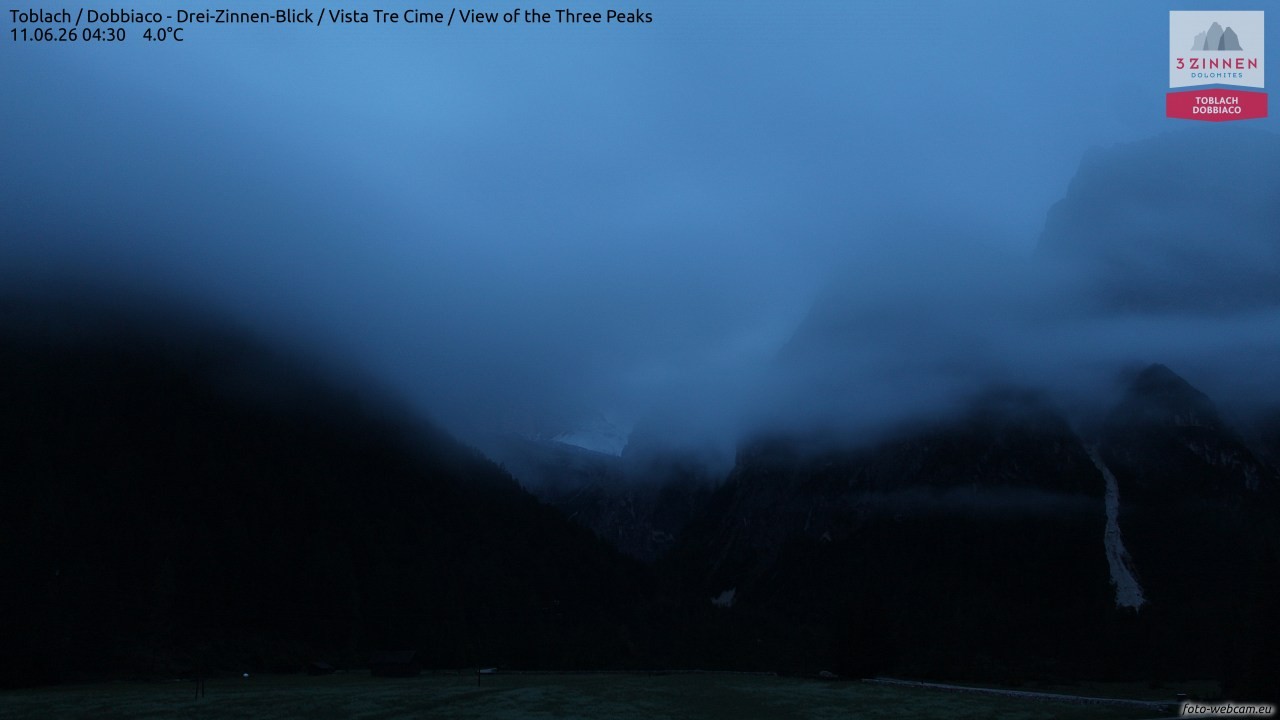 Archiv Foto Webcam Toblach (Drei Zinnen)
