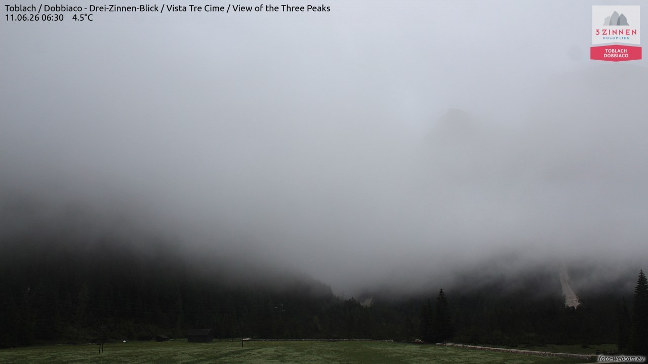 Archiv Foto Webcam Toblach (Drei Zinnen)