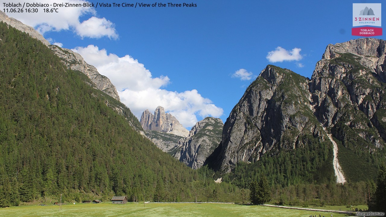 Archiv Foto Webcam Toblach (Drei Zinnen)