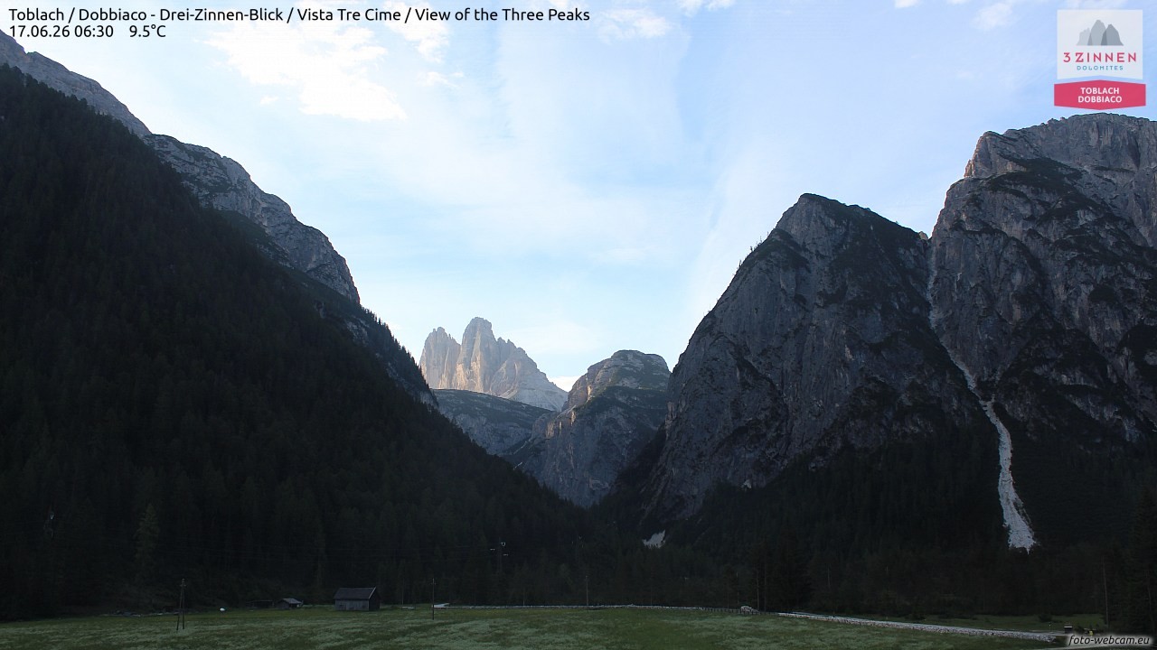 Archiv Foto Webcam Toblach (Drei Zinnen)