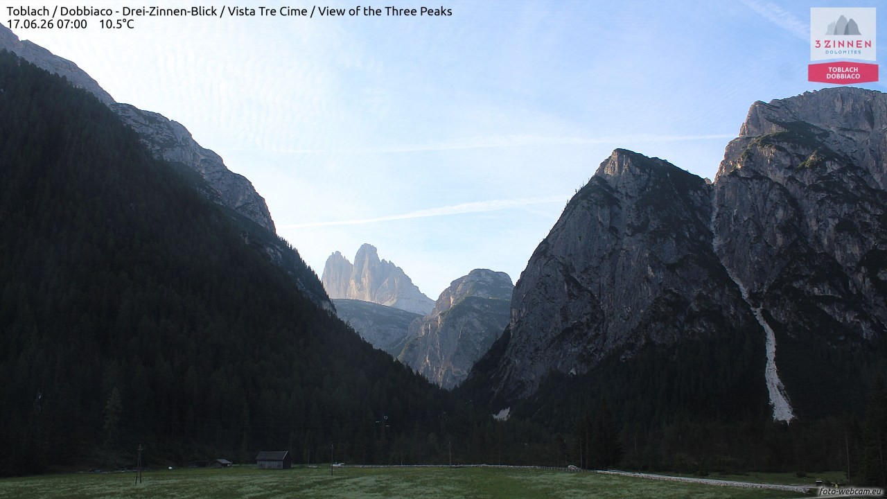Archived image Webcam Toblach (Pustertal valley)