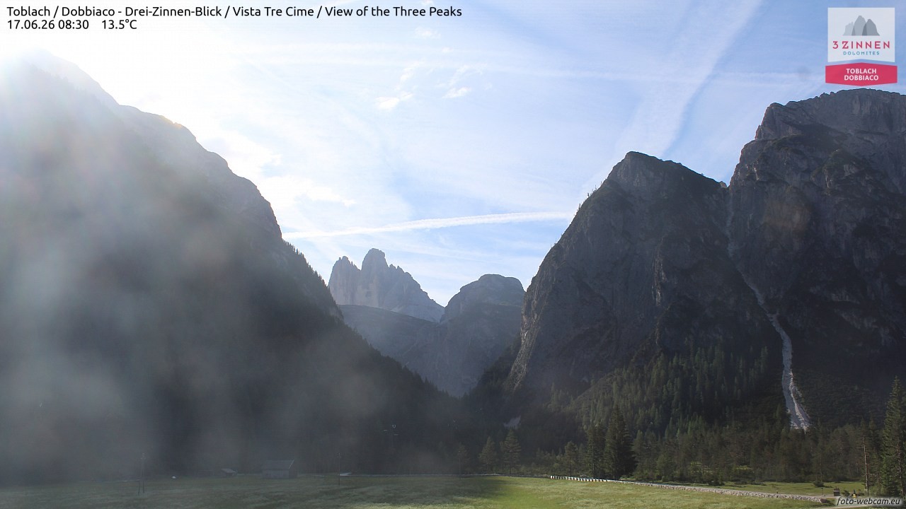Archived image Webcam Toblach (Pustertal valley)