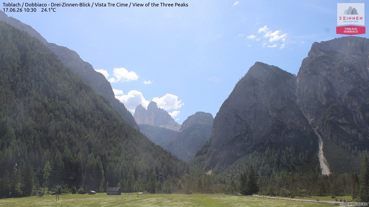 Archived image Webcam Toblach (Pustertal valley)