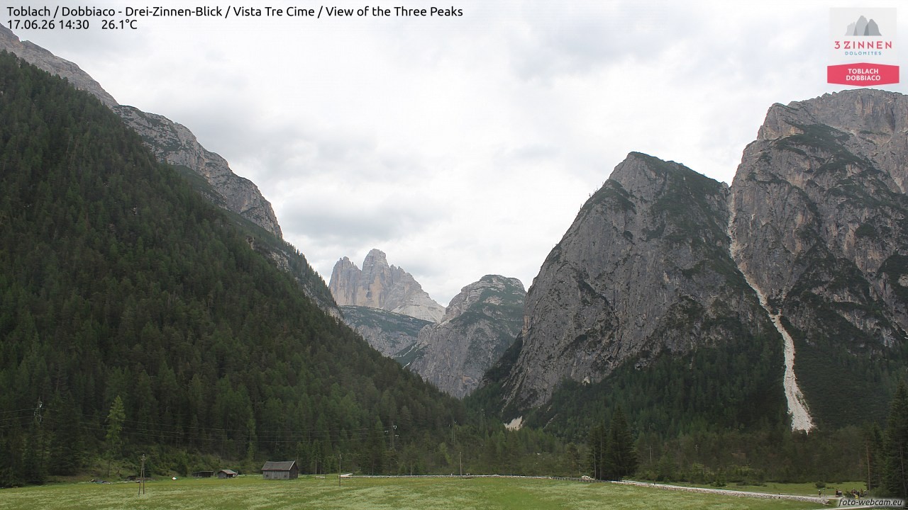 Archived image Webcam Toblach (Pustertal valley)