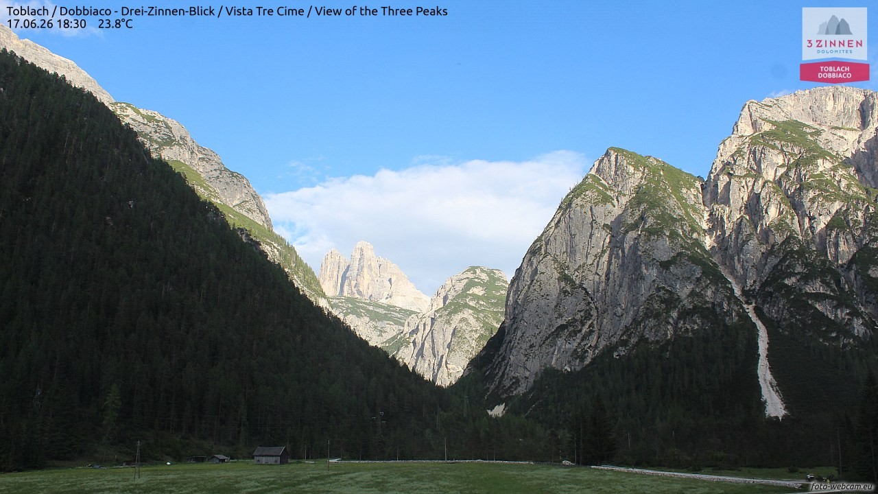 Archiv Foto Webcam Toblach (Drei Zinnen)