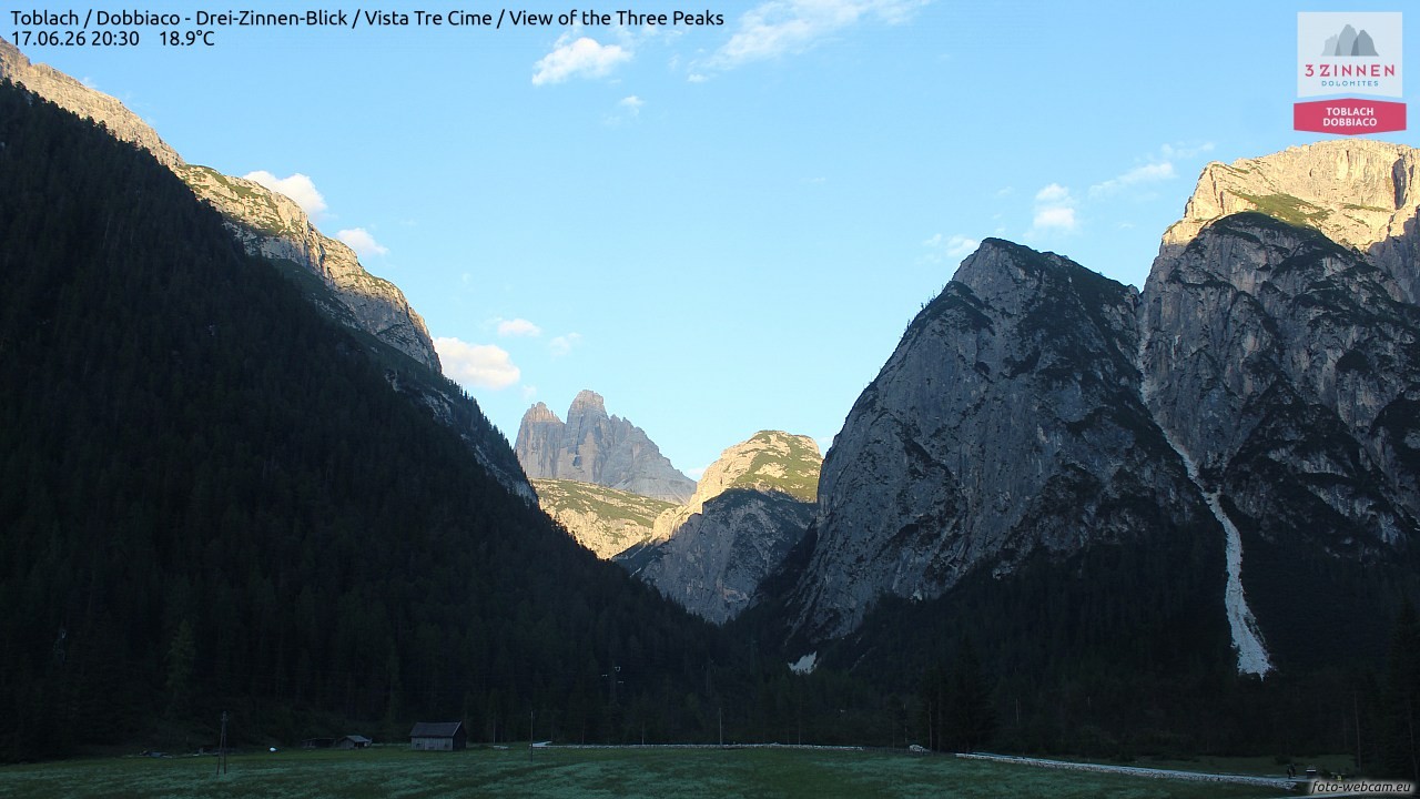 Archiv Foto Webcam Toblach (Drei Zinnen)