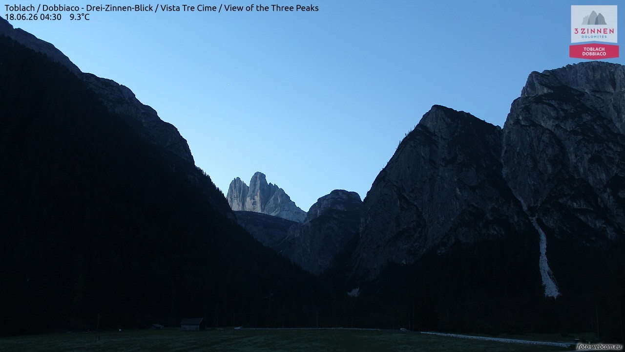 Archiv Foto Webcam Toblach (Drei Zinnen)