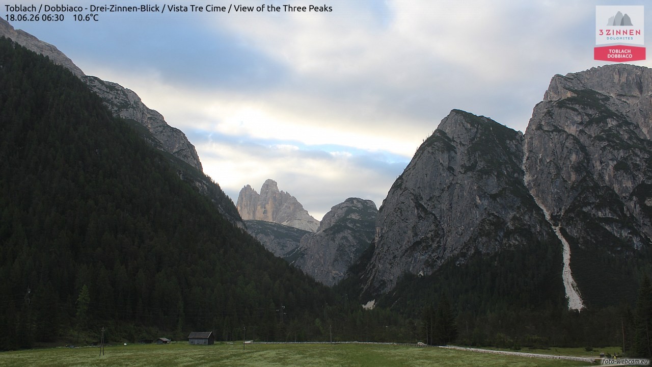 Archiv Foto Webcam Toblach (Drei Zinnen)