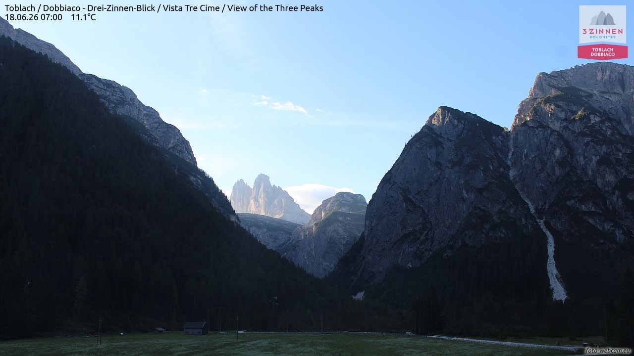 Archiv Foto Webcam Toblach (Drei Zinnen)
