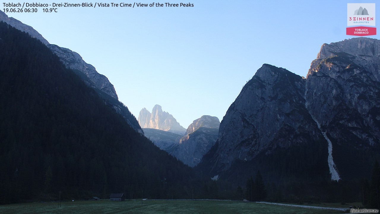 Archiv Foto Webcam Toblach (Drei Zinnen)