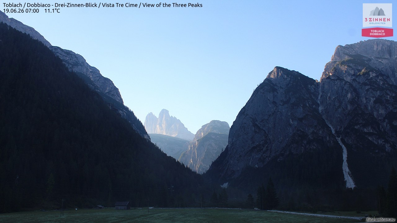 Archiv Foto Webcam Toblach (Drei Zinnen)