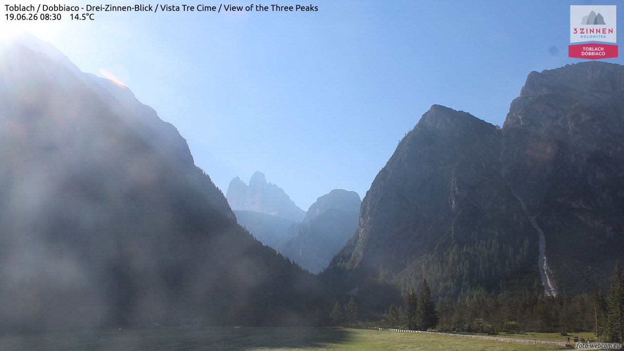 Archiv Foto Webcam Toblach (Drei Zinnen)