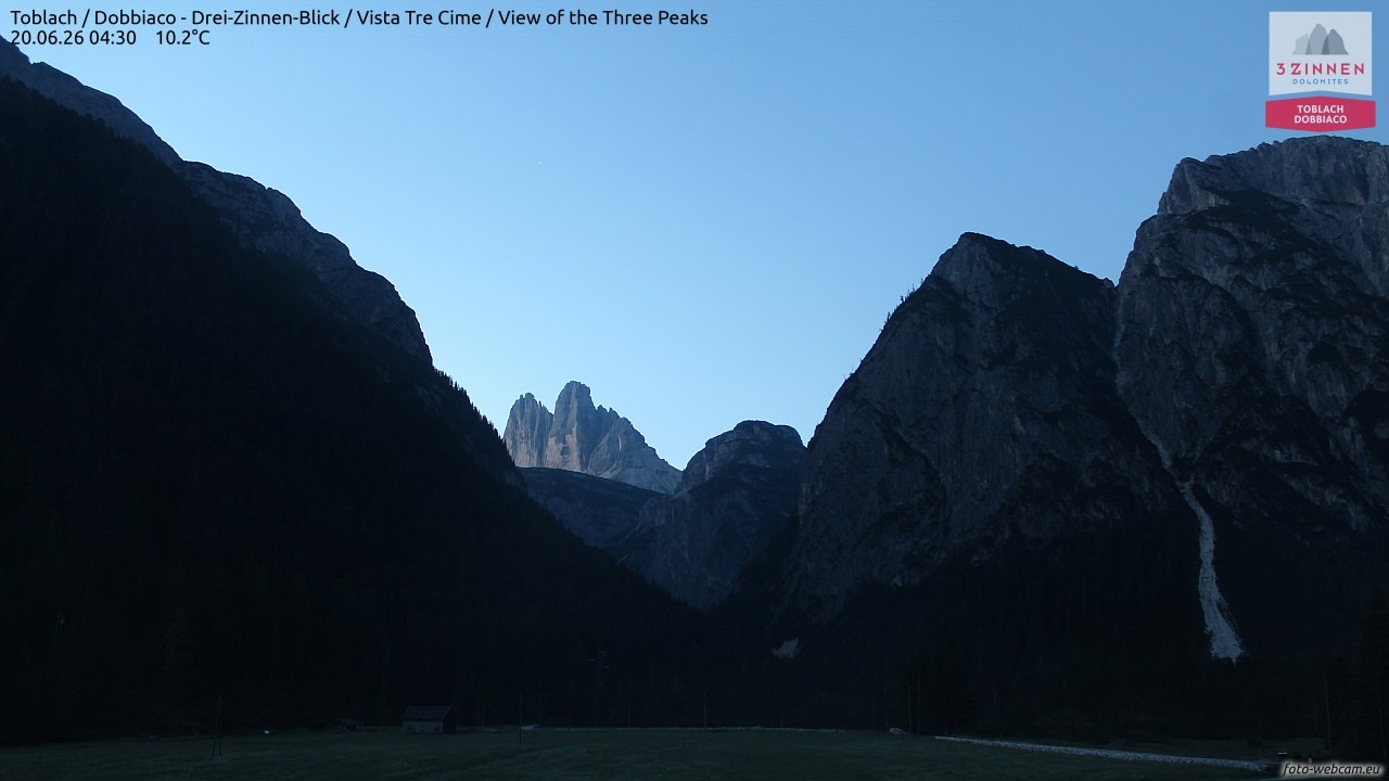 Archived image Webcam Toblach (Pustertal valley)
