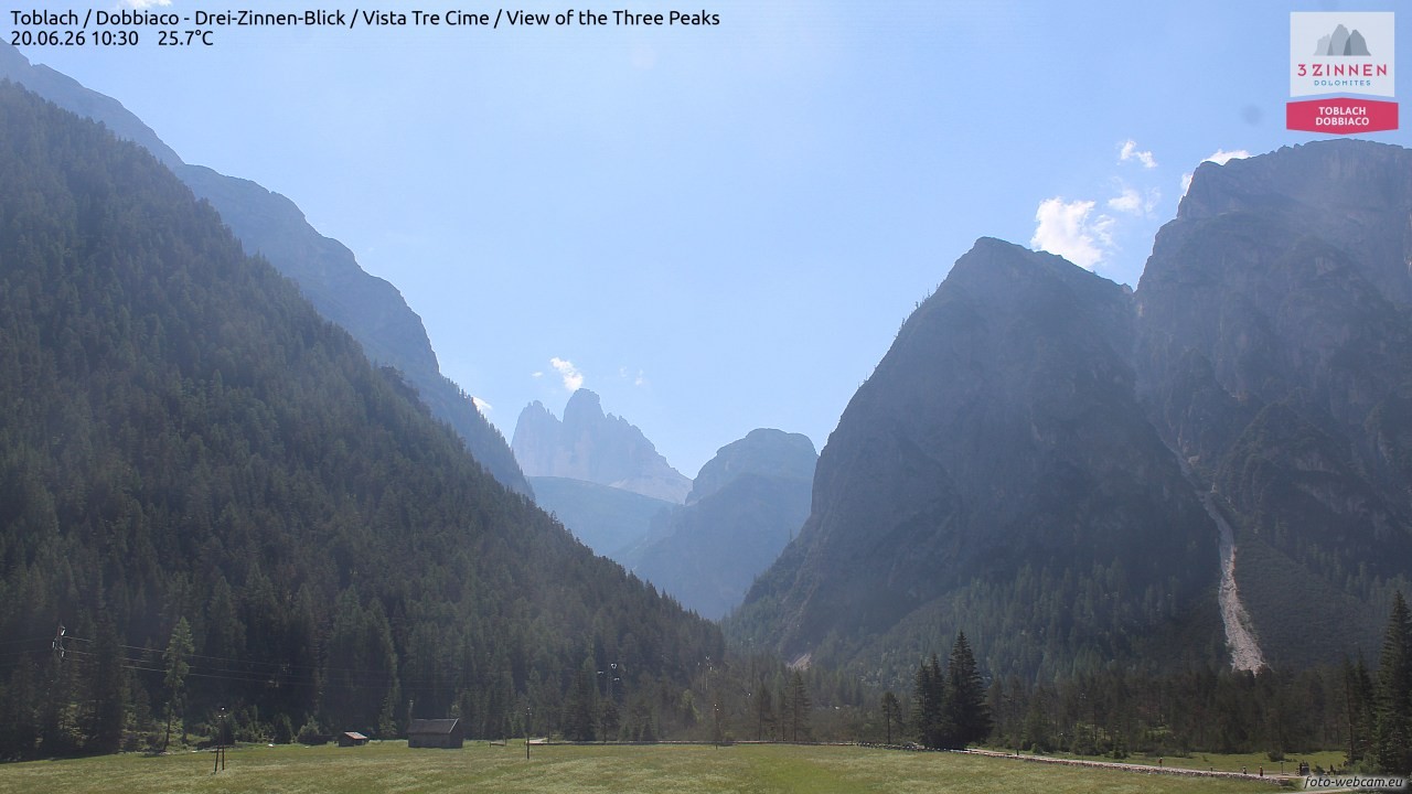 Archived image Webcam Toblach (Pustertal valley)
