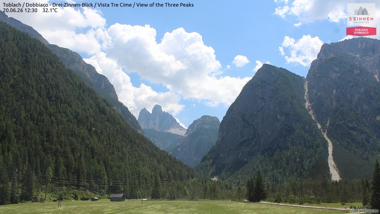 Archived image Webcam Toblach (Pustertal valley)