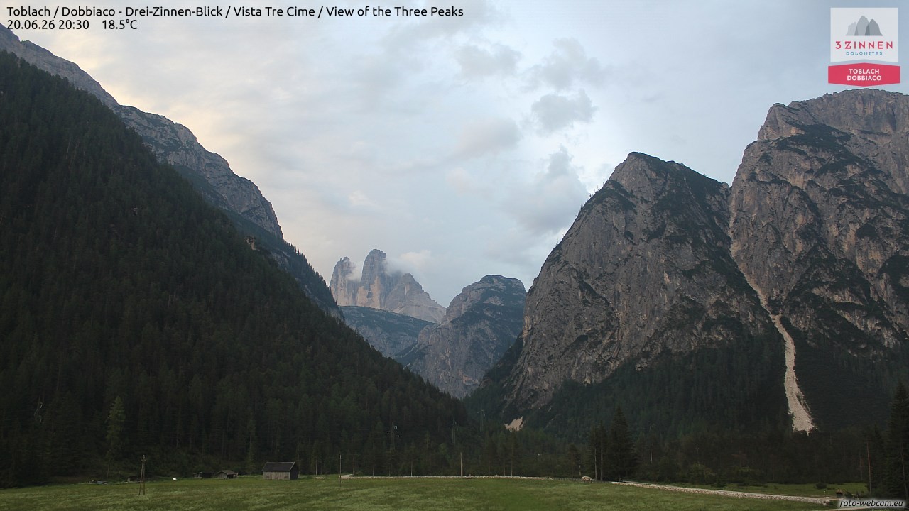 Archiv Foto Webcam Toblach (Drei Zinnen)