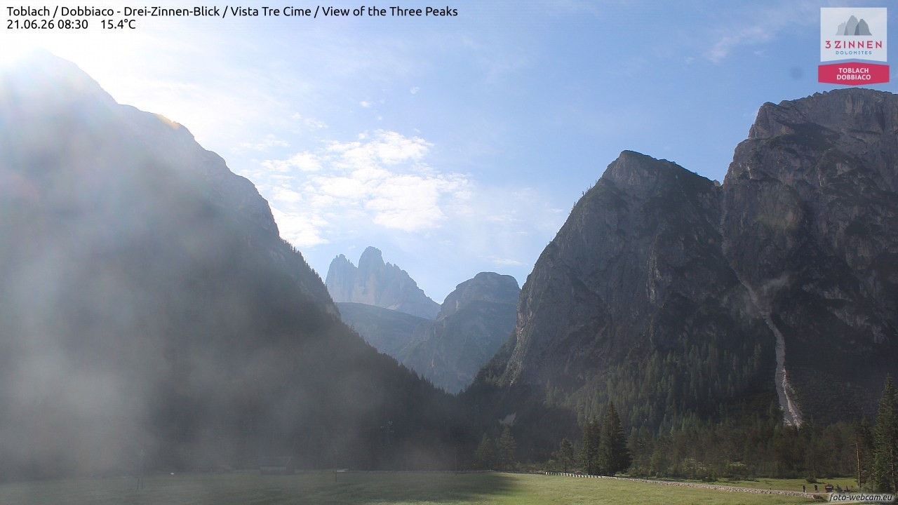 Archiv Foto Webcam Toblach (Drei Zinnen)