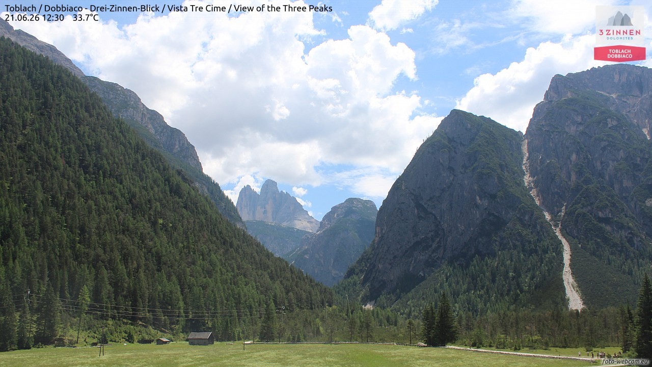 Archiv Foto Webcam Toblach (Drei Zinnen)