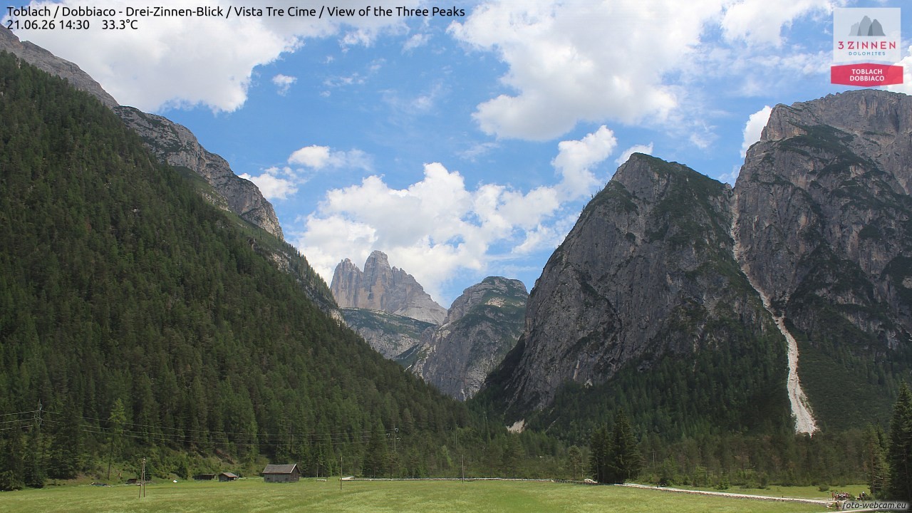Archiv Foto Webcam Toblach (Drei Zinnen)