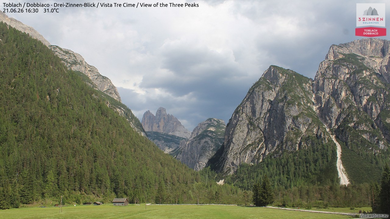 Archiv Foto Webcam Toblach (Drei Zinnen)