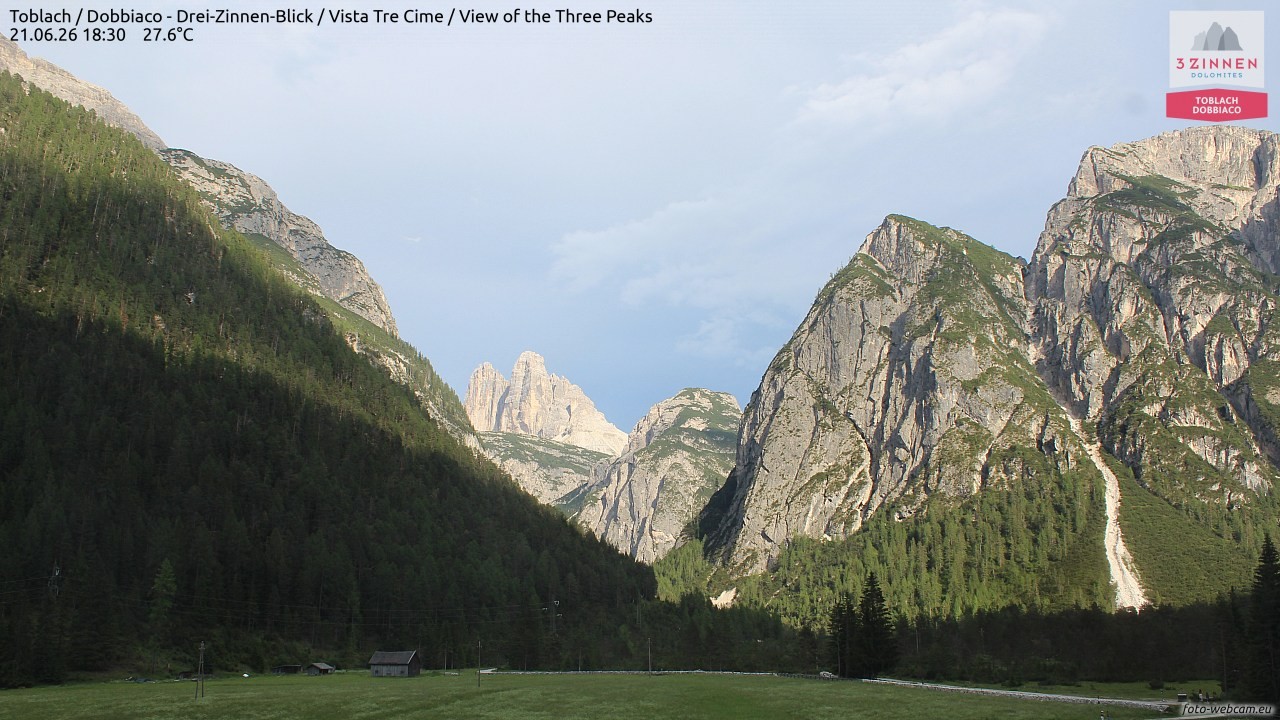 Archiv Foto Webcam Toblach (Drei Zinnen)