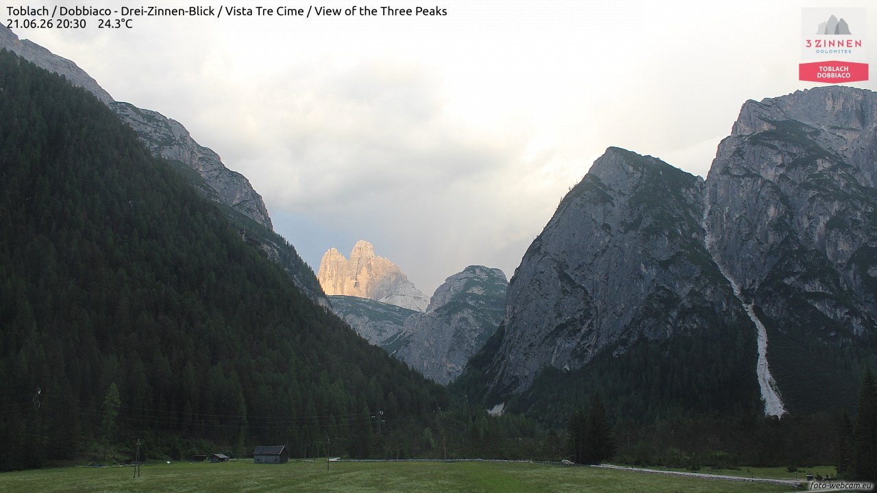Archiv Foto Webcam Toblach (Drei Zinnen)