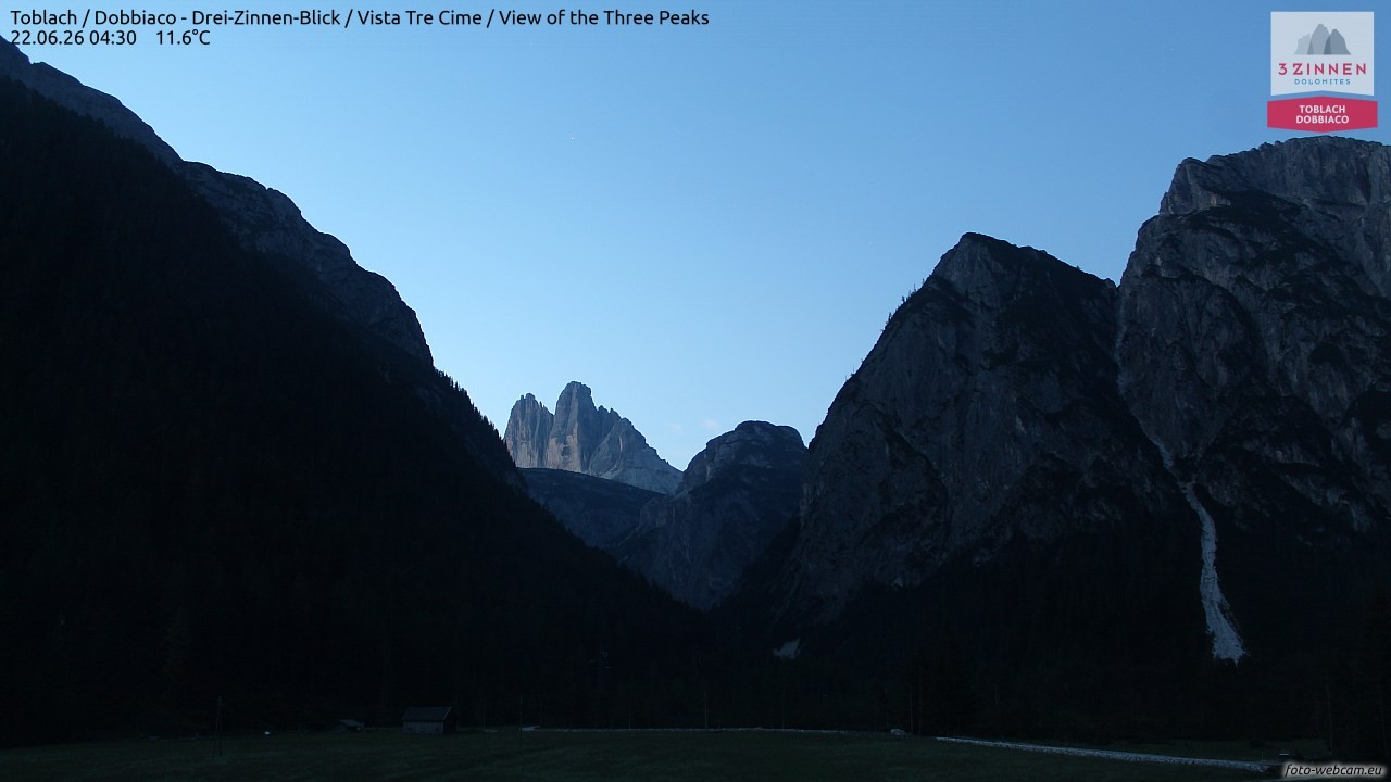 Archiv Foto Webcam Toblach (Drei Zinnen)