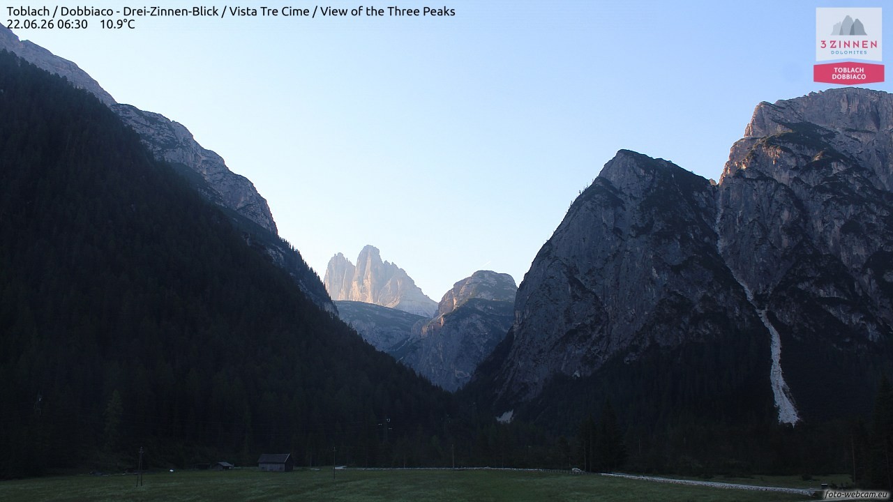 Archiv Foto Webcam Toblach (Drei Zinnen)
