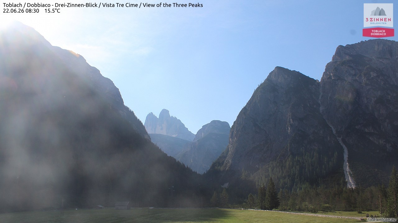 Archiv Foto Webcam Toblach (Drei Zinnen)