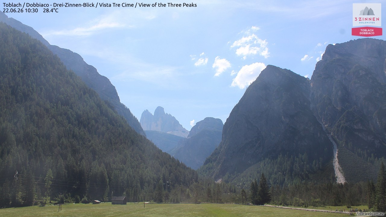 Archiv Foto Webcam Toblach (Drei Zinnen)