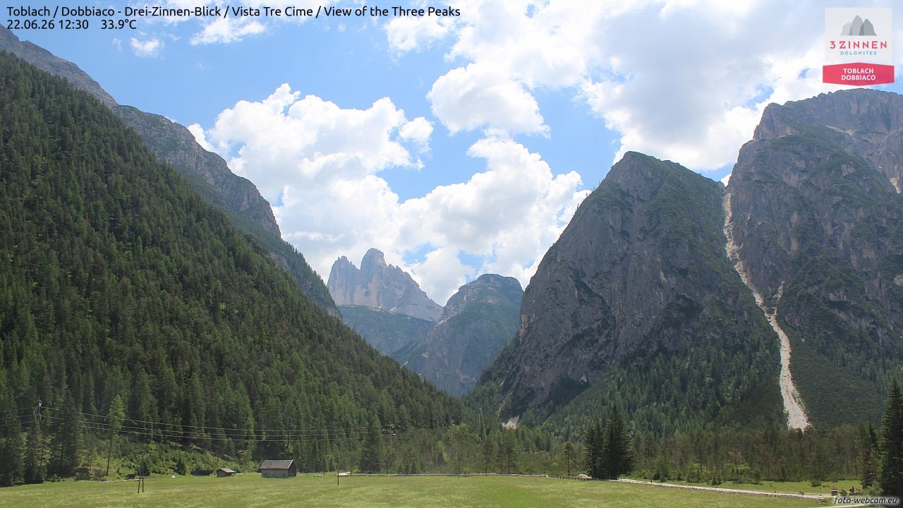 Archived image Webcam Toblach (Pustertal valley)