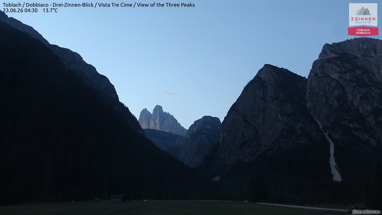 Archiv Foto Webcam Toblach (Drei Zinnen)