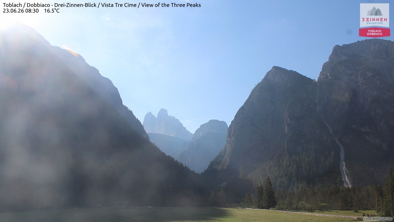 Archiv Foto Webcam Toblach (Drei Zinnen)