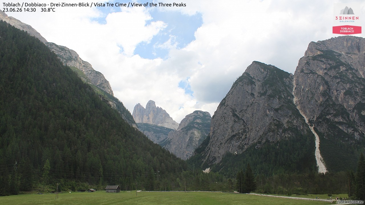 Archived image Webcam Toblach (Pustertal valley)