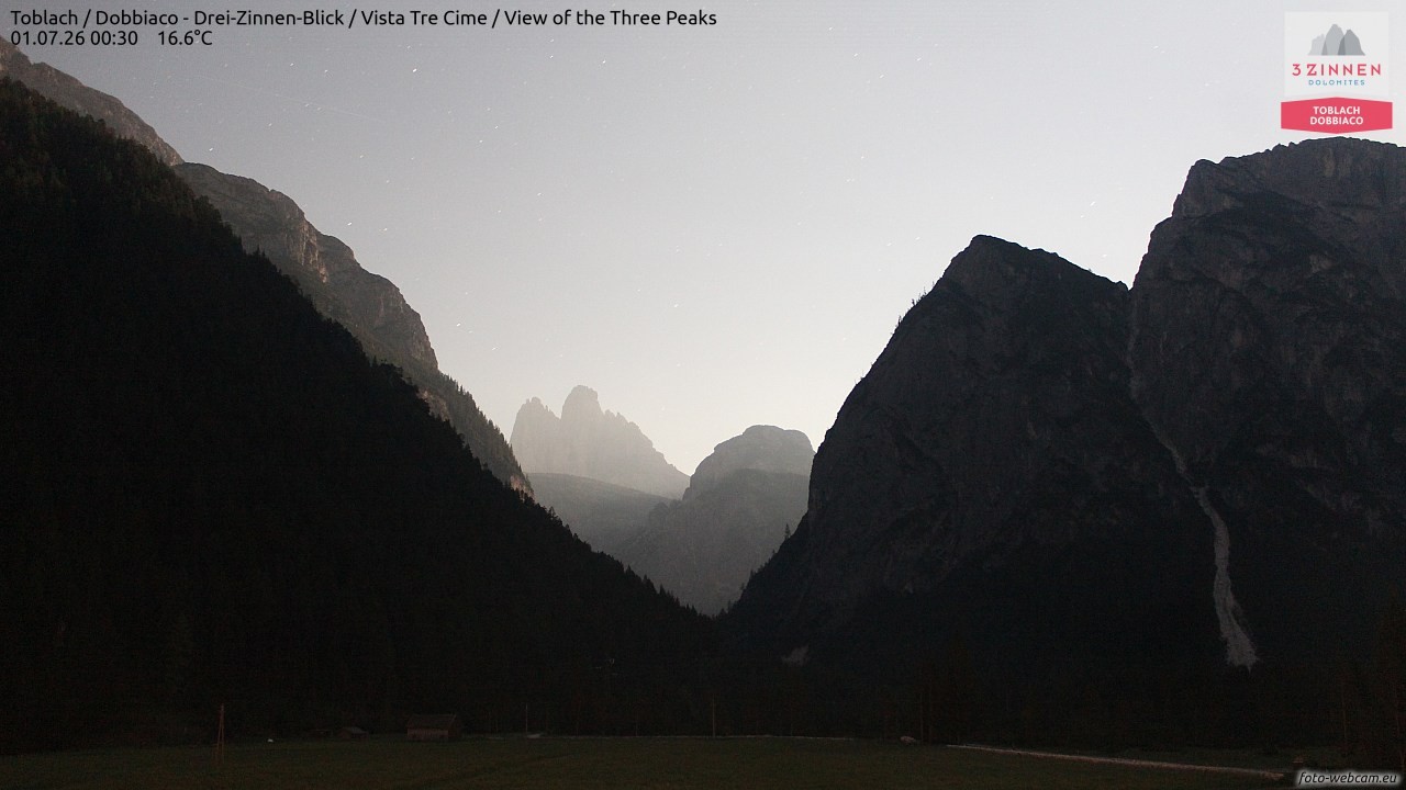 Archiv Foto Webcam Toblach (Drei Zinnen)