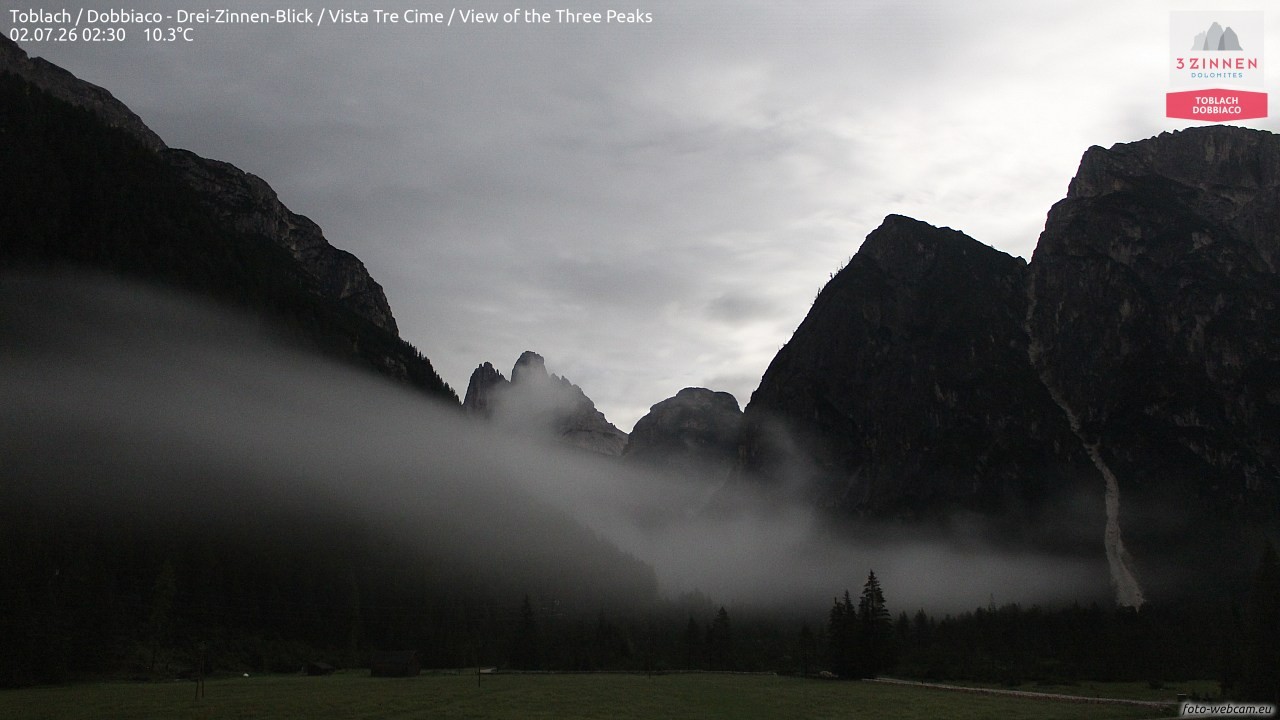Archiv Foto Webcam Toblach (Drei Zinnen)