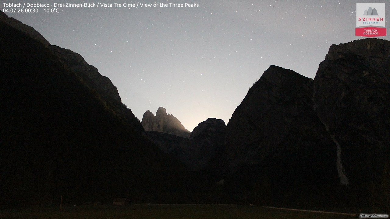 Archiv Foto Webcam Toblach (Drei Zinnen)